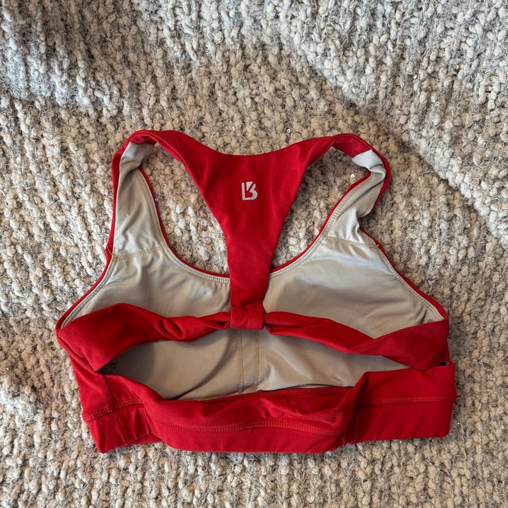 Red BuffBunny Sports Bra Top - Picture 2 of 4